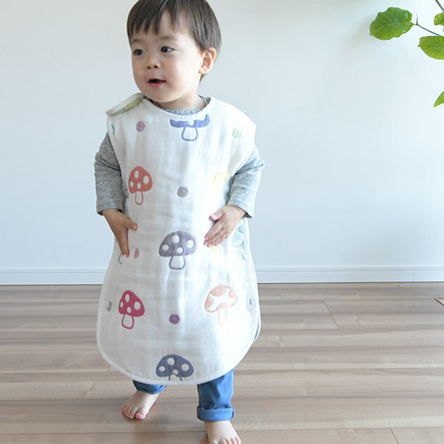 【土日祝も発送】 Hoppetta ホッペッタ champignon(シャンピニオン) ふくふくガーゼ 6重ガーゼスリーパ..