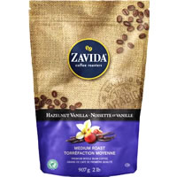 ザビダ　ヘーゼルナッツ　バニラホールビーン　コーヒー　907g　フレーバーコーヒー Zavida Coffee