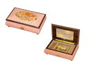 サンキョーオルゴール【受注生産】30弁 オルフェウス象嵌BOX ピンク(花)【EX195I】