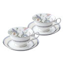 ノリタケ食器 【JARDIN FLEURI】ジャルダン フルーリ ティー・コーヒー碗皿ペア 「お中元」「お歳暮」「内祝い」「結婚祝い」「引越し祝い」「御礼の品」「ギフトセット」「ギフト対応」「のし無料」
