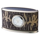 ノリタケ食器 【MAISON COLLECTION】メゾンコレクション アイリス 置時計(横型) 藍墨茶(あいすみちゃ)