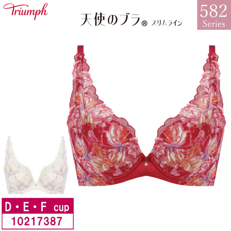 トリンプ　ランジェリー 31％OFF トリンプ Triumph 天使のブラ スリムライン 3/4カップ レーシィ ブラジャー TR582-2 ランジェリー 下着 女性 レディース (D・E・Fカップ）10217387 m_se za-ik