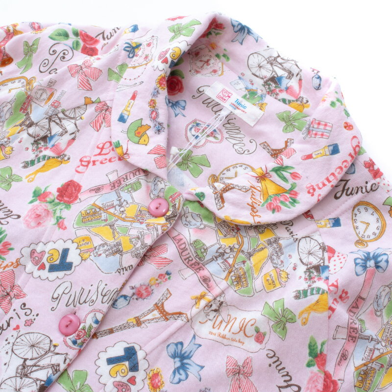 【数量限定!TUNIC商品税込5,000円以上でミニタオルプレゼント】 TUNIC チュニック 全開パジャマ 長袖 長ズボン 60接結 エッフェル塔 綿100％ 鴨居羊子 かもいようこ 日本製 フリーサイズ 29344P 【返品交換不可】 2