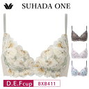 25%OFF ワコール Wacoal スハダワン SUHADA ONE 3/4カップブラジャー ノンワイヤーブラ 下着 レディース 女性 D・E・Fカップ BXB411 glm 3wY