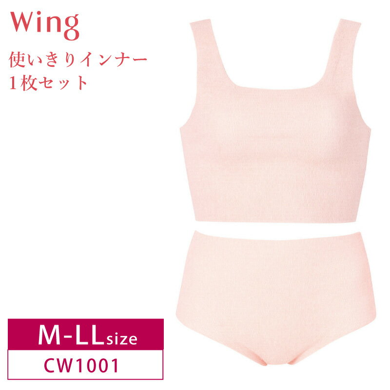 10 OFF Wacoal ワコール Wing ウイング AnyAnyインナー ブラジャー＆ショーツセット 使いきりインナー1セット M-LLサイズ CW1001