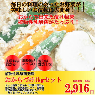 漬物 おからづけ漬け床 お試し1キロセット 【送料無料】