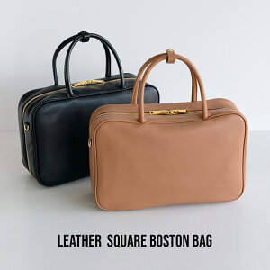 本革 レザー ボストンバッグ レディース A4 PC対応 大容量 2way ショルダーバッグ スクエア 通勤バッグ 2WAY ショルダー付き きれいめ 軽量 30代 40代 黒 キャメル 送料無料 アイニード ineedmoreshoes 【francesca】