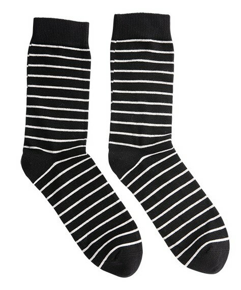 オーガニックコットンソックス【ストライプ・ブラック系】ピープルツリー peopletree 靴下 くつした く..