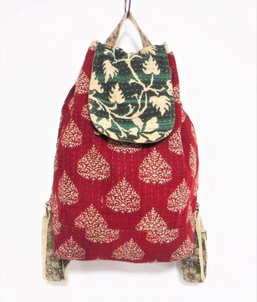 リサイクルサリーリュックサック【E】peopletree ピープルツリー フェアトレード fairtrade bag backpack かばん 鞄 バッグ