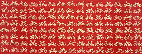 戸田屋商店 手ぬぐい 【自転車】 梨園染 日本手ぬぐい 日本タオル 手拭 手拭い ハンドメイド 手作り 伝..