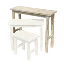 ホワイトネストテーブル 大 大 (YT-8068)花台 ガーデニング テーブル 天然木 庭 園芸 エクステリア アンティーク風 ストテーブル