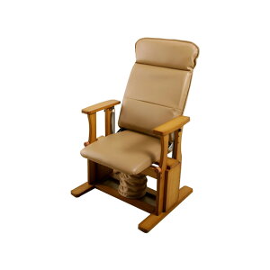 座椅子 日本製 木製高座椅子 肘掛け付 ハイタイプDX 立上りサポート座面下にバネの力 脚、腰、膝に優しい 起立補助椅子 体重45-75kgの方に 背部4段階リクライニング 座いす 座イス 肘付き リフトアップチェア 昇降椅子 送料無料 一人掛け 1人掛け