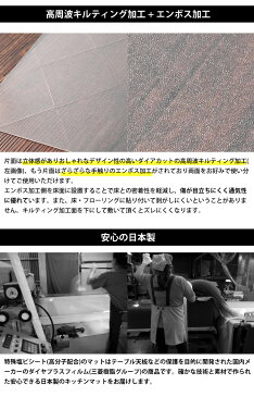 【9日0時〜ポイント10倍★11日1:59まで】 クリスタルダイヤマット 80×90cm DPF キッチンマット スケルトン 台所マット キッチンラグ 透明 日本製 エンボス加工 キルティング 通気性 お手入れ簡単 拭き取り ソフト 床暖房対応 ラグ