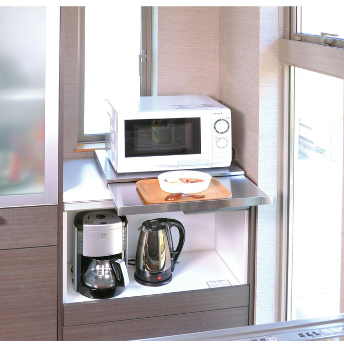 ＼ポイント10倍★4/29・30限定★／ スライドテーブル ステンレス 幅45 日本製 スライド式テーブル キッチン用品 スライド棚 スライドテーブル 作業台用 台車 シンプル 国産 [送料無料]