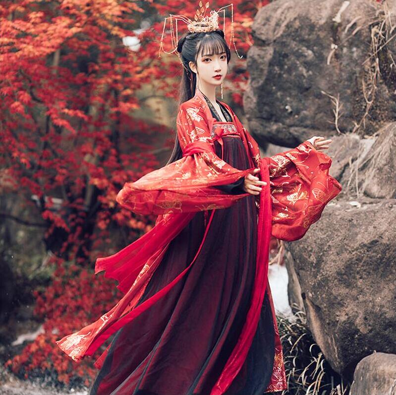 豪華漢服 刺繍中国古代宮廷衣装 貴妃皇后女王変装 華流コスプレ舞台衣装 古典チャイナドレス 超美しい..