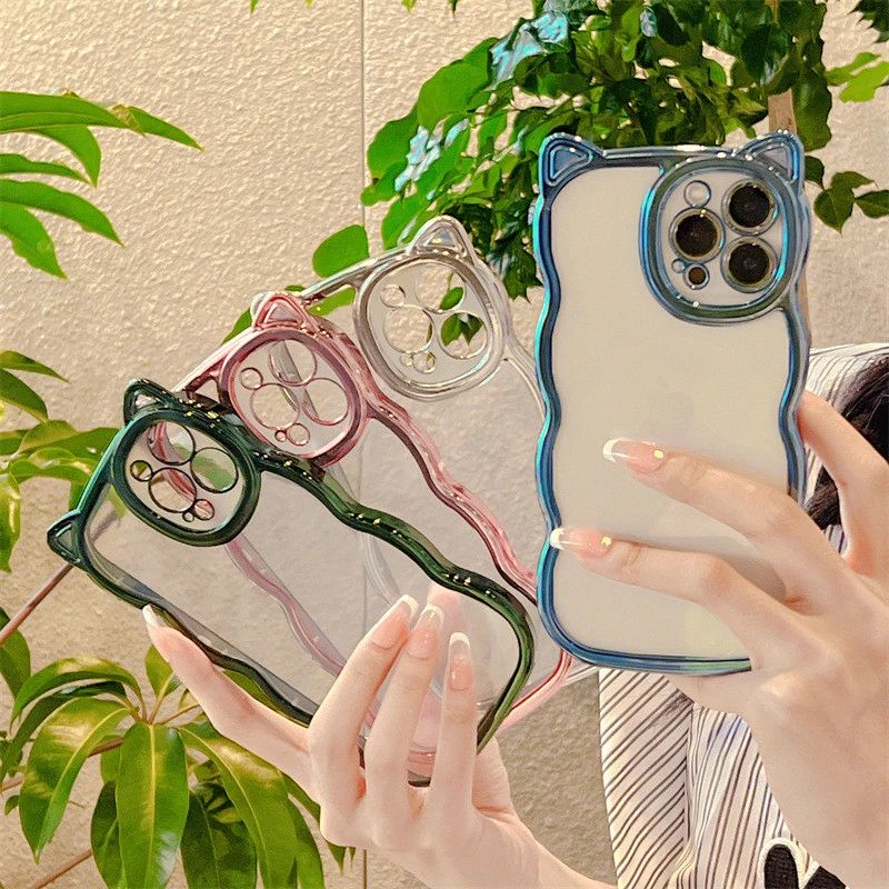 Rakuten - クリアケース iphone15pro なみなみ うねうね iPhoneケース iphone15 ねこ 女子 クリア 猫 韓国 シリコン 可愛い かわいい スマホケース ウェーブ 耐衝撃 透明 iphone15 おしゃれ SNS 大人かわいい max