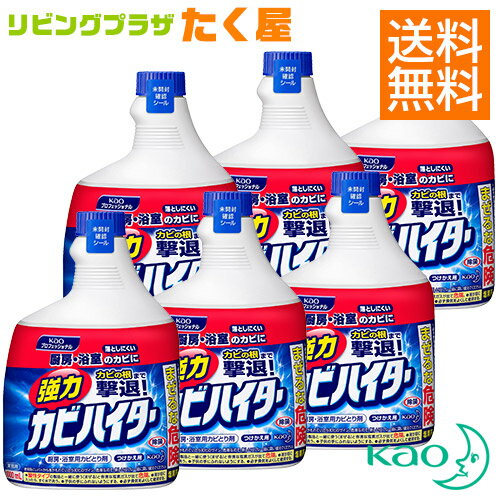 SALE対象商品 送料無料 同梱不可 花王 強力カビハイター 1000ml × 6本 1ケース 業務用 大容量 付け替え つけ替用 つけかえ つけ替え 除菌 カビ 塩素系 スプレー Kao プロシリーズ