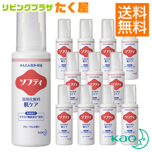 送料無料 / 花王 大容量 詰め替え 業務用 ソフティ 浴用化粧料 肌ケア 120ml×12本 (1ケース) 簡単スキンケア [fs01gm]【RCP】【HLS_DU】