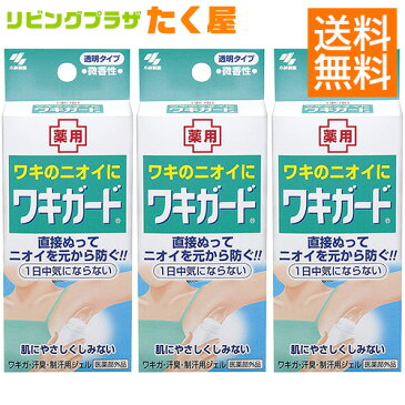 送料無料 / 小林製薬 ワキガード 50g × 3個 セット ニオイ対策 ジェル 殺菌成分