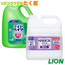 SALE対象商品 送料無料 ライオン スーパー ナノックス ニオイ専用 NANOX 4kg 衣料用洗濯洗剤 洗濯洗剤 / 花王 ワイドハイター EXパワー 4.5L 漂白剤 セット 詰め替え 大容量 業務用 LION ライオンハイジーン