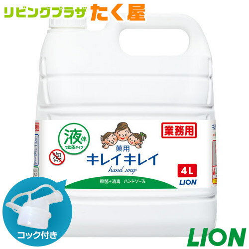 ライオン キレイキレイ 薬用 ハンドソープ 4L シトラスフルーティ 業務用 大容量 詰め替え つめかえ用 手指洗浄剤 手…