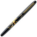 お取り寄せ 万年毛筆 くれ竹(Kuretake) 蒔絵物語 瑞鳥鳳凰 黒 DU180-315
