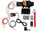 三方良し【6ヶ月保証】電動ウインチ 12V 6000LBS(2727kg)軽量シンセティックロープ 無線/有線リモコン付き 電動 ウインチ 防水仕様 [DC12...