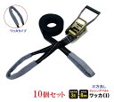10個セット ラッシングベルト ワッカ ベルト幅50mm 固定側1m 巻側8m アイタイプ Iフック 高品質CE&TUV&GS ラッシングベルト ワッカ ラチェ...
