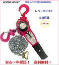 【あす楽対応】【1年保証】【領収書OK】軽量タイプ 小型 新型新発売 レバーホイスト1.0t チェーン1.5m(Lever Hoist) レバーブロック 100...