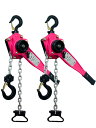 1年保証【あす楽対応】2台 レバーホイスト1.5ton チェーン1.5m 1.5t 1500kg(Lever Hoist)チェーンホイスト 手動式 荷締機 [荷...