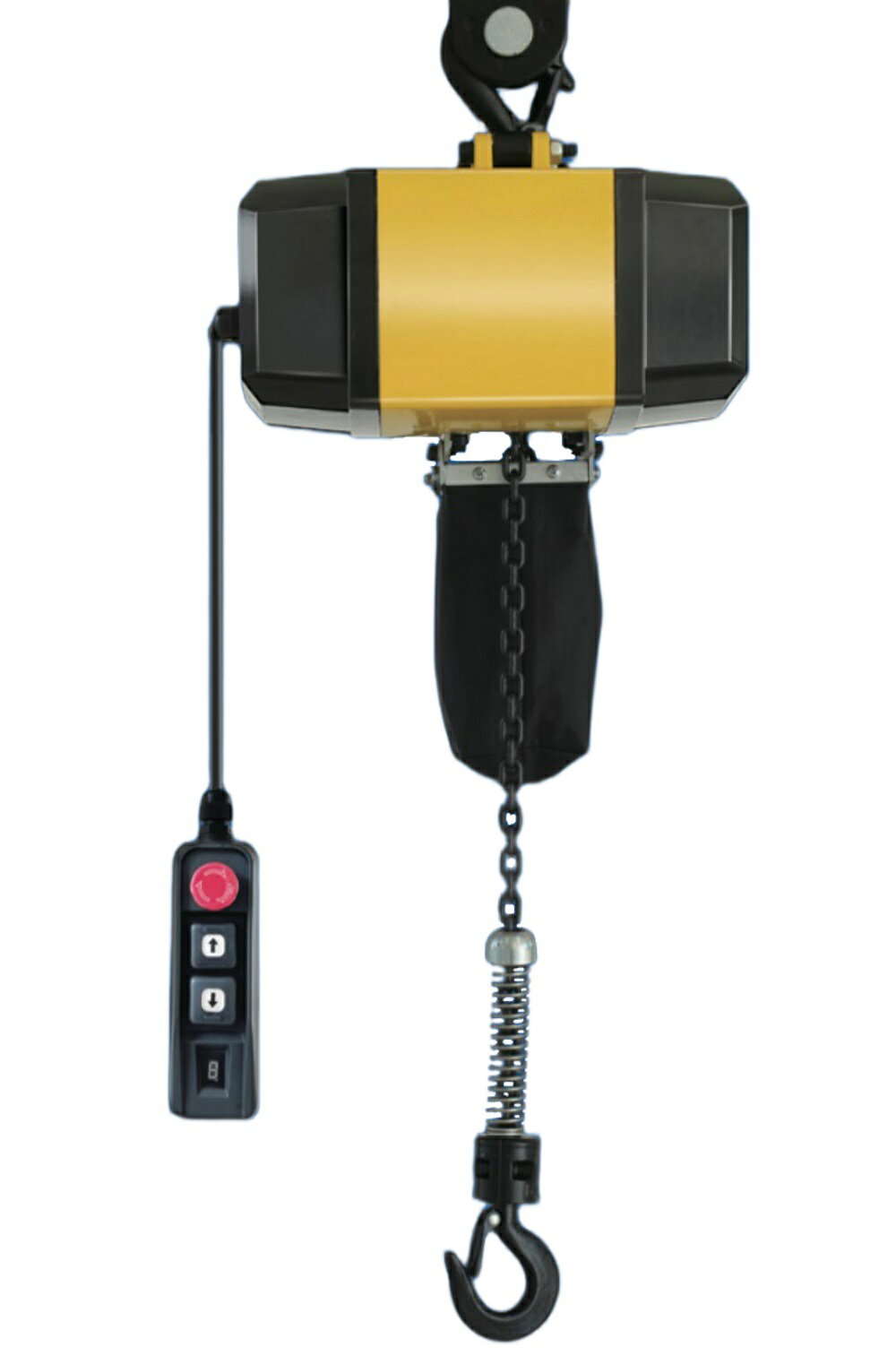 Rakuten - 小型電気チェーンブロック 定格荷重200kg 揚程5m 単相100V 50Hz/60Hz (無段速形) 緊急停止ボタン 軽量電動チェーンホイスト 静音タイプ 2点押ボタン式 小型電気チェンブロック チェーンブロック 電動チェーンブロック 200kg 5m 電動ホイスト 荷役クレーン ホイスト