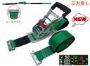 三方良し 新タイプ荷締機ベルト収納式 ラッシングベルト レール 幅50mm 破断荷重2000kg 固定側 1m 巻側 5mラッシングベルト 50mm幅 ラチェッ...