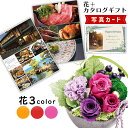 カタログギフト と 花 プリザーブドフラワー 和風 アレンジ ピンク プレゼント プレゼント 母親 お祝い 人気 P-EN (DB) 60代 花とカタログギフト...