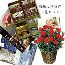 母の日 プレゼント ギフト 花 カーネーション レッド 鉢植え 5号 と カタログギフト B-AOO 花とカタログ 写真付き カード 50代 60代 70代 80代 おしゃれ 母の日ギフトセット 母の日プレゼント 母の日花とカタログ 母の日花 10000円 一万円 (HSE) 入学