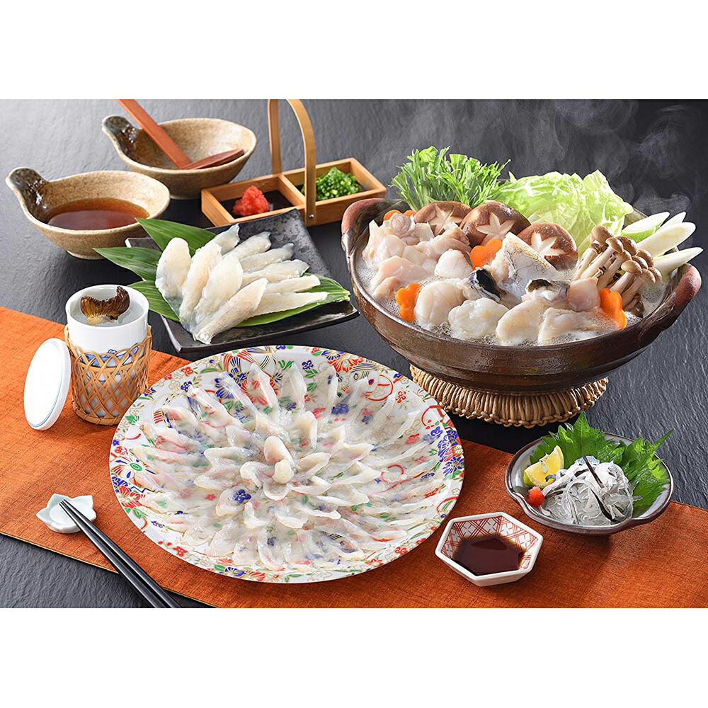 お歳暮 早割 冬ギフト 年末 年始 ごちそう ダイフク ふぐ フルコース 鍋セット とらふぐ 刺身 ちり まふぐしゃぶ 皮刺 ひれ酒 海鮮 贈り物 年末ギフト 冬の贈り物 感謝の贈り物 グルメ 食品ギフト ごちそう お取り寄せ 美味しい 11000円 (SAD) [包装]軽