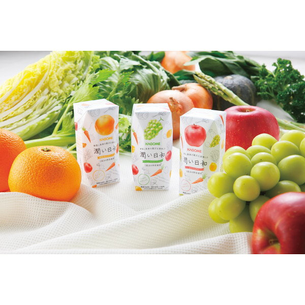 出産祝い カゴメ 潤い日和 野菜 フルーツ ジュース 15本 贈り物 お礼 出産内祝い 結婚内祝い 出産 結婚..