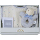 出産祝い 育児工房 ベビー ギフト 2点 セット コンペイトウ ブルー スタイ ラトル 綿 100% 家庭洗濯可 手洗い 日本製 贈り物 お礼 結婚内祝い 出産...