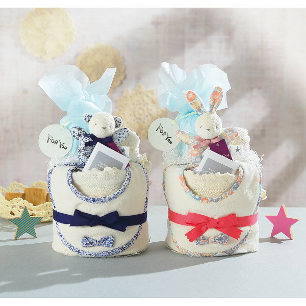 出産祝い 育児工房 おむつケーキ リバティアイテム ネイビー スタイ ラトル 腹巻 タオルハンカチ 綿 100% 家庭洗濯可 手洗い 贈り物 お礼 結婚内祝い 出産祝い 出産 結婚 お祝い お返し お祝い返し 誕生日 入学 就職 新築 送料無料 8000円 人気 ランキング [包N] (SD)