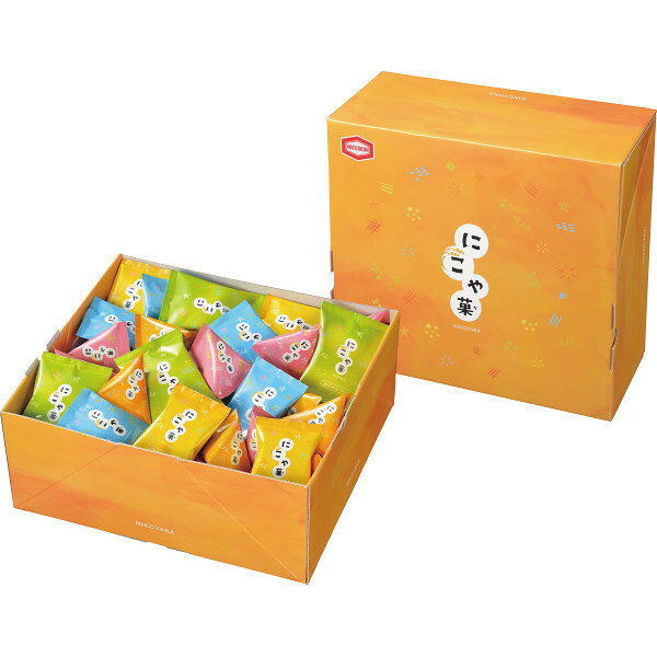 内祝い お返し 出産 メッセージカード 無料 にこや菓 お菓子 おせんべい カラフル おしゃれ パッケージ 柿の種 あげせんべい しお カレー せんべい L ギ...