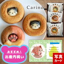 出産内祝い お菓子 かわいい アニマル ドーナツ ギフト 個包装3個 名入れ 写真入りメッセージカード ズーナッツ 猫 ねこ 詰合せ どうぶつ スイーツ 焼菓子...