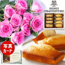 バラ 花束 ピンク と アンリシャルパンティエ 焼菓子 詰め合わせ 送料無料 スイーツ 花 誕生日プレゼント 還暦祝い 古希 祝い 母 おばあちゃん 女性 花とスイーツ お 誕生日 ランキング ギフト 60代 70代 お菓子 と お花 プレゼント (SE) 結婚祝 退職祝い 孫 お返し 母親