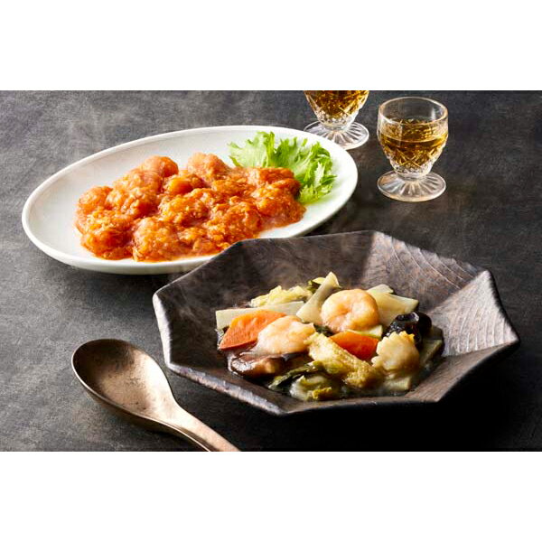 お歳暮 早割 冬ギフト 内祝い お返し 出産 メッセージカード 無料 菰田欣也監修 本格 中華 2種 セット エビチリ ずわい蟹 八宝菜 惣菜 贈り物 出産祝い...