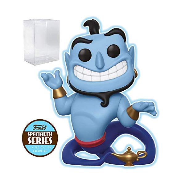 AW ObY W[j[ t@R |bv fBYj[ tBMA h[ l`  Disney: Aladdin - Genie with Lamp Glow-in-The-Dark Specialty Series Funko Pop! Vinyl Figure (Includes Compatible Pop Box Protector Case)