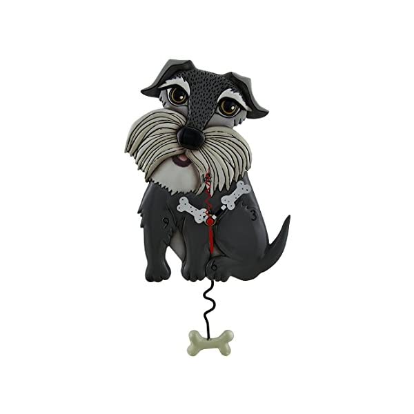 アレンデザイン 壁掛け時計 振り子時計 犬 イヌ インテリア オブジェ Allen Designs Lucy Dog Whimsical Wall Clock with Dog Bone Shaped Pendulum