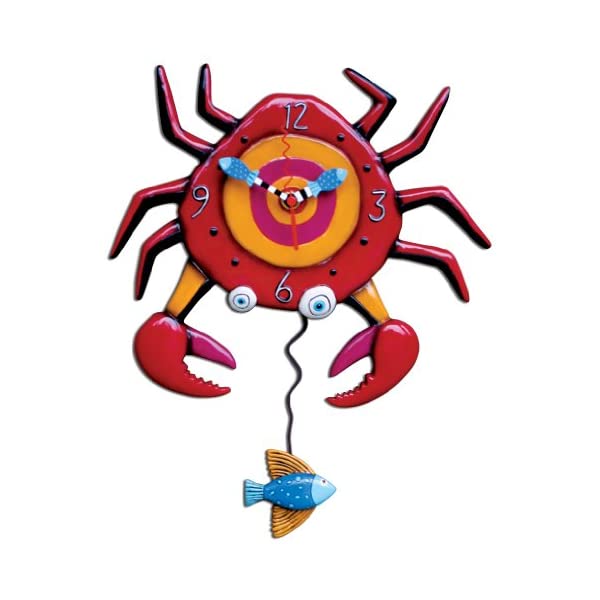 アレンデザイン 壁掛け時計 振り子時計 カニ 蟹 インテリア オブジェ Allen Designs Crabby Pendulum Clock