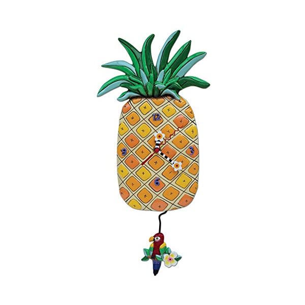 アレンデザイン 壁掛け時計 振り子時計 パイナップル インテリア オブジェ Allen Designs Island Time Pineapple Clock