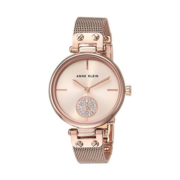 Y - アンクライン Anne Klein 腕時計 ウォッチ 時計 レディース 女性用 スワロフスキー Anne Klein Women's Swarovski Crystal Accented Mesh Bracelet Watch
