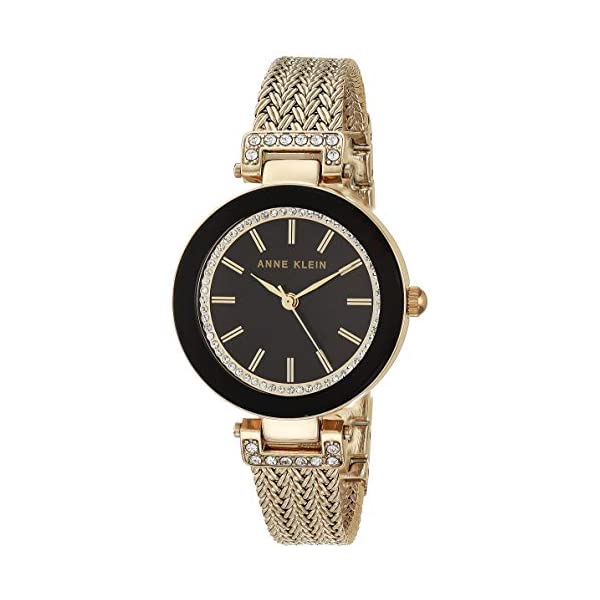 アンクライン Anne Klein 腕時計 ウォッチ 時計 レディース 女性用 スワロフスキー Anne Klein Women's Swarovski Crystal Accented Mesh Watch Gold-Tone Bracelet