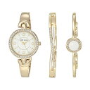 ANC Anne Klein rv EHb` v fB[X p XtXL[ Anne Klein Women's Swarovski Crystal Accented Watch and Bracelet Set