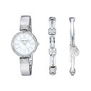 アンクライン Anne Klein 腕時計 ウォッチ 時計 レディース 女性用 スワロフスキー Anne Klein Women 039 s Swarovski Crystal Accented Bangle Watch Bracelet Set